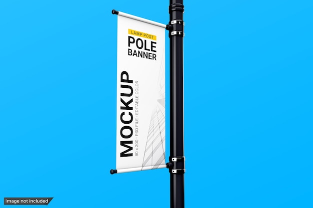 Laternenmast Pole Banner Mockup