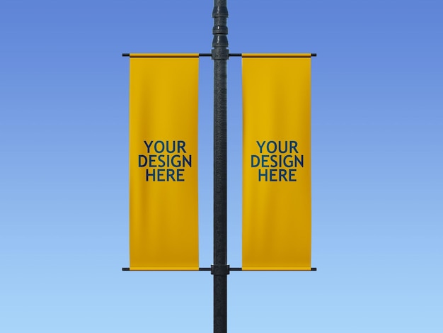 Laternenpfahl banner mockup