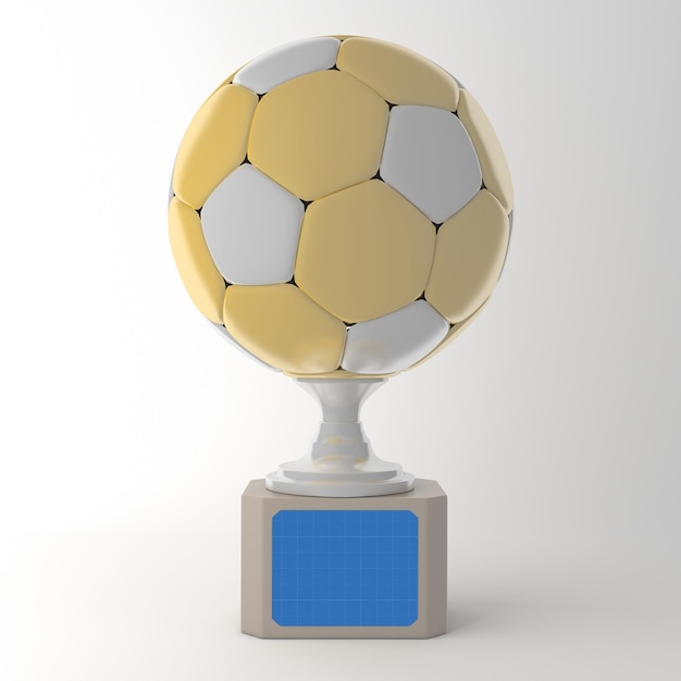 Lato anteriore del trofeo di calcio