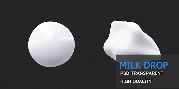 Latte in 3d rendering design isolato premium psd