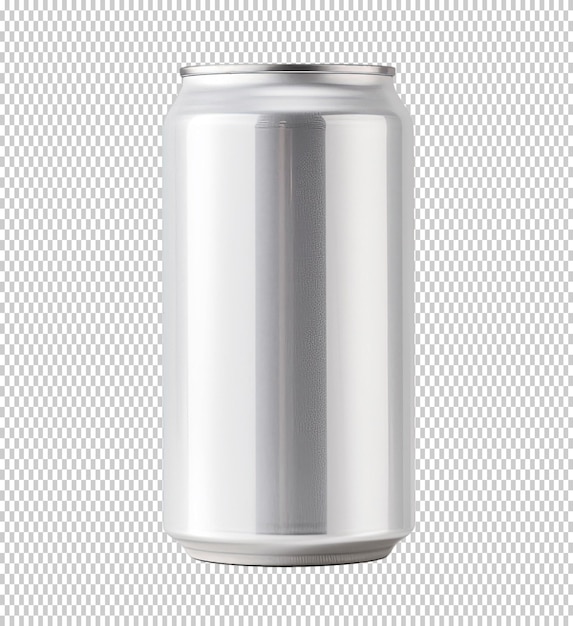 Lattina di bevande in alluminio da 330 ml isolata su sfondo trasparente