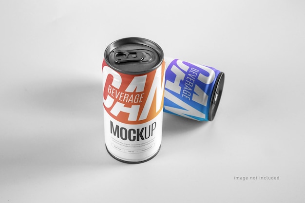 Lattina fotorealistica per bevande Mockup Premium
