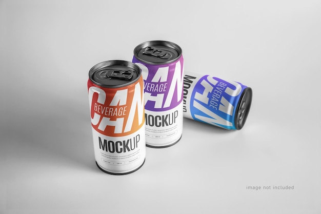Lattina fotorealistica per bevande Mockup Premium