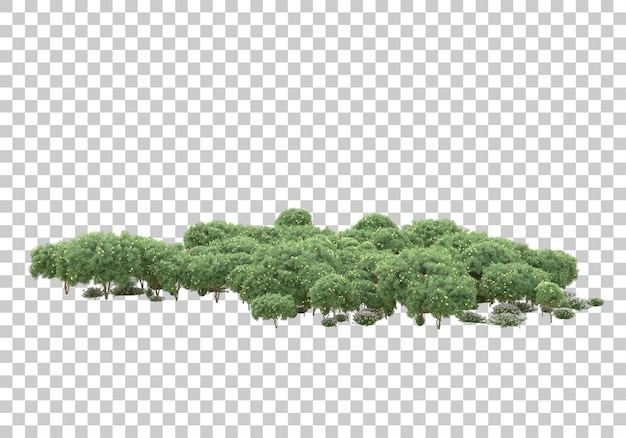 Laub auf transparentem Hintergrund 3D-Darstellung