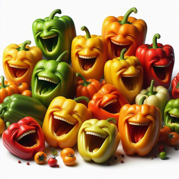 PSD laughter bellpepper potpourri comida todavía de varios bellpepper verduras de colores