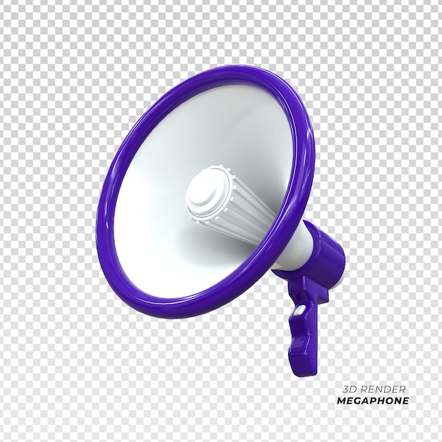 Lautsprecher-Megafon-Szene 3D-Symbol 3D-Rendering