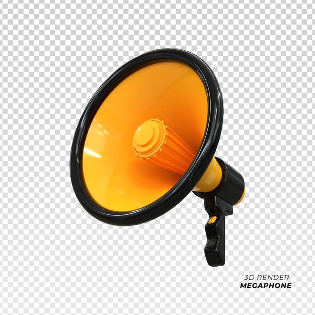 Lautsprecher-Megafon-Szene 3D-Symbol 3D-Rendering