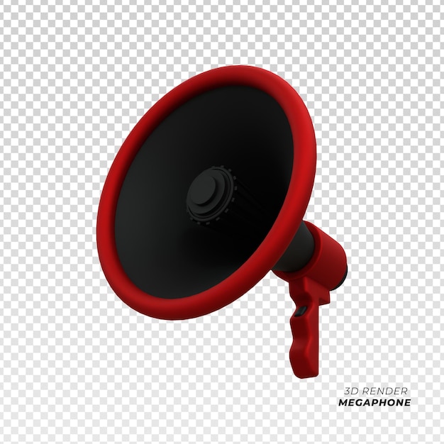 Lautsprecher-Megafon-Szene 3D-Symbol 3D-Rendering
