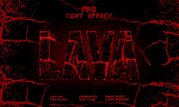 Lava-PSD-Datei mit 3D-Texteffekt