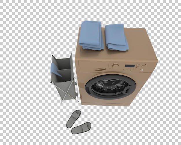 Lavadora aislada sobre fondo, renderizado 3D