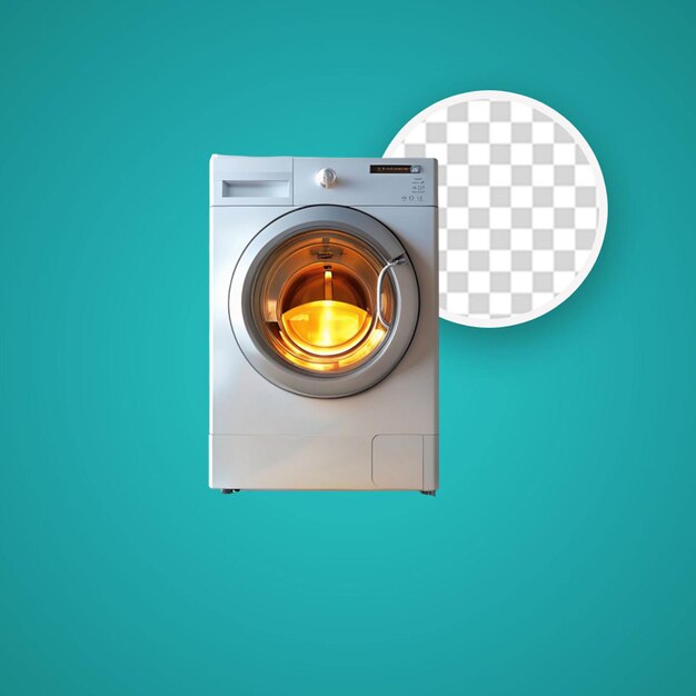 PSD lavadora aislada sobre un fondo transparente