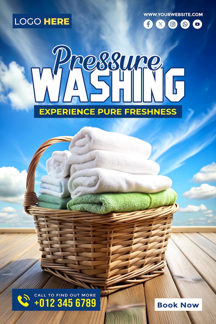 PSD lavage professionnel de bannières, d'affiches et de dépliants spatiaux