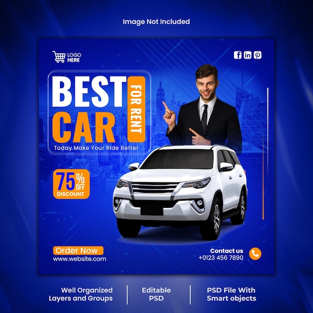 lavaggio auto social media instagram post banner modello di progettazione