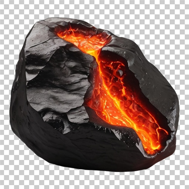 PSD lavas calientes fundidas un conjunto de piedra real fondo transparente