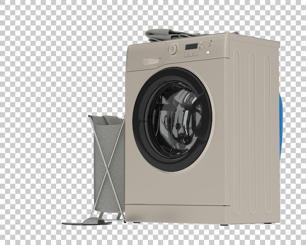 Lavatrice isolata sullo sfondo illustrazione di rendering 3D