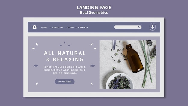 Lavendelöl landingpage vorlage