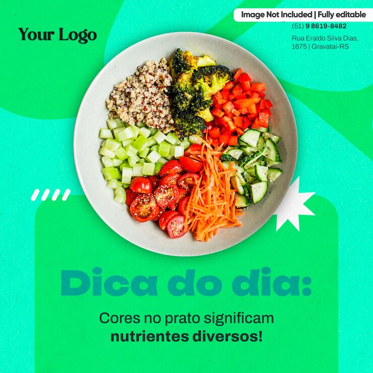 PSD lavoro di nutrizionista post su instagram modello di progettazione di cibo