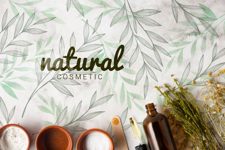 PSD lay plat de produits de soin de la peau