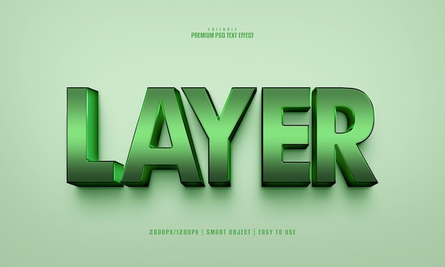 Layer 3d bearbeitbarer premium-psd-texteffekt