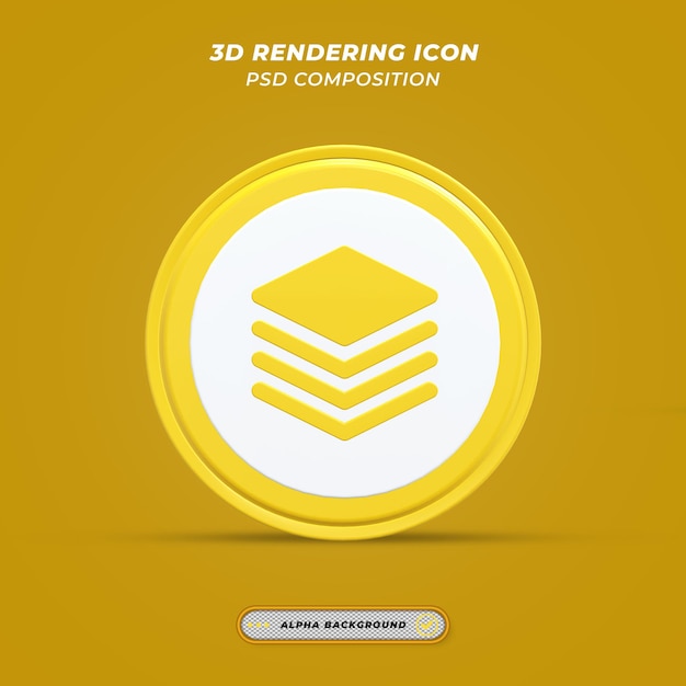 Layer icon in 3d rendering
