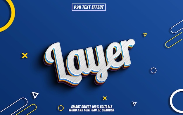 layer text effect font editable typography 3d text