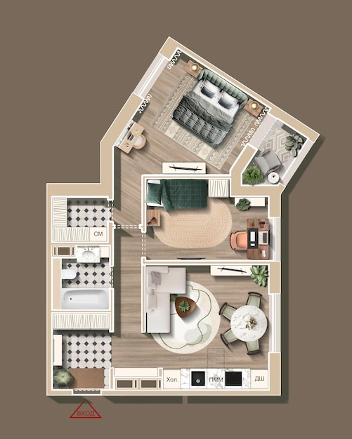 Layout collage de l'appartement