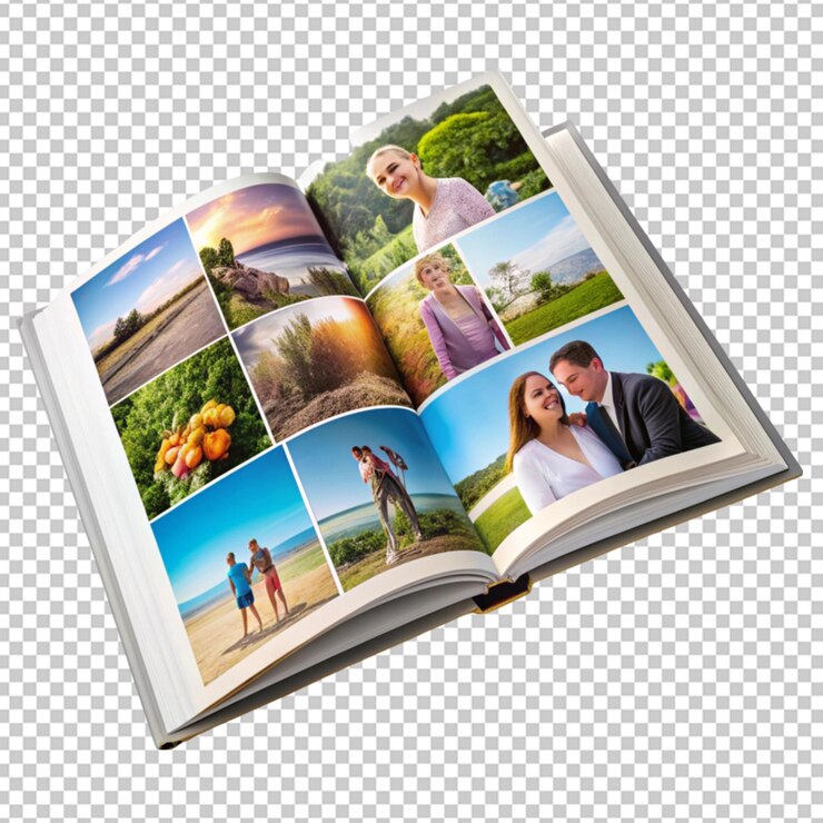 PSD layout moderno de livros de fotos