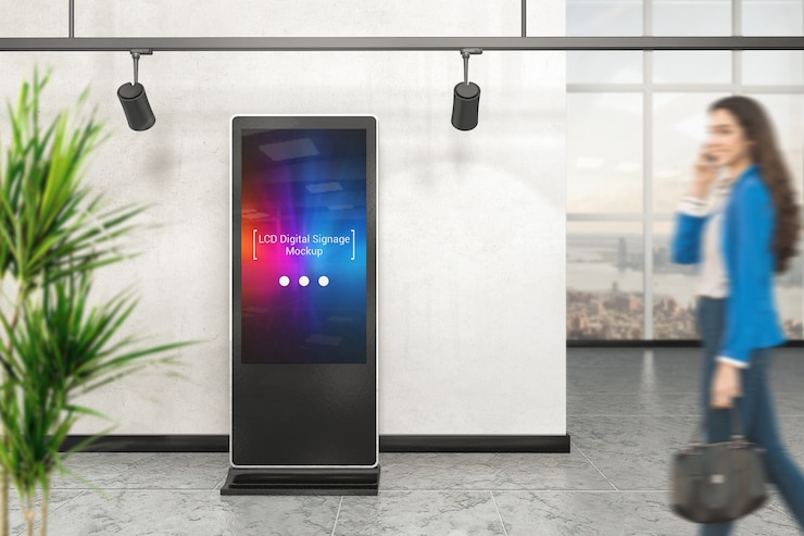 PSD lcd digital signage mockup