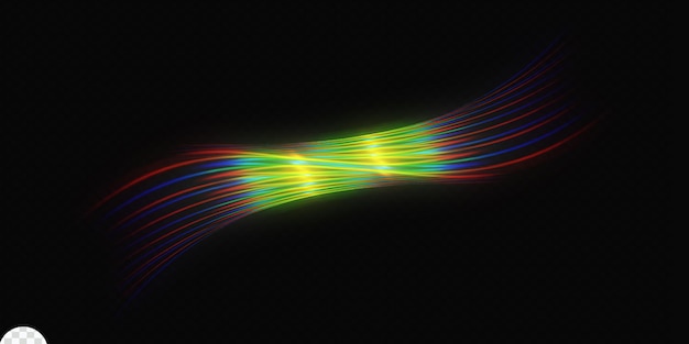 Le colorate curve delle onde si accendono