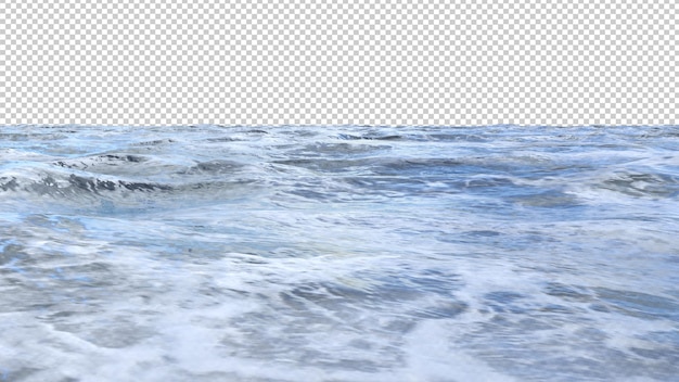 Le increspature dell'acqua hanno isolato la superficie del rendering 3d