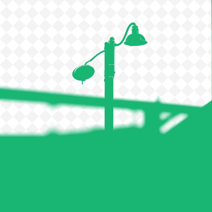 PSD le ombre delle vecchie lampade stradali che formano dolci pozze di luce roun png ombra illustrazioni fatte