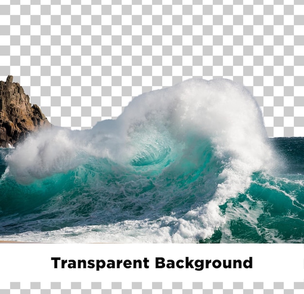 Le onde del mare su uno sfondo trasparente
