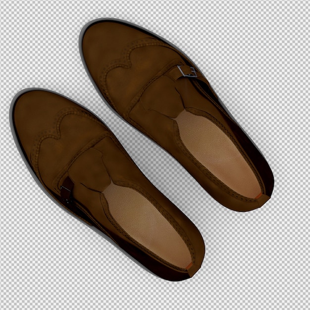 Le scarpe isometriche 3D isolate rendono