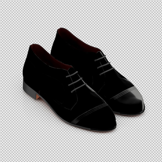 Le scarpe isometriche 3D isolate rendono