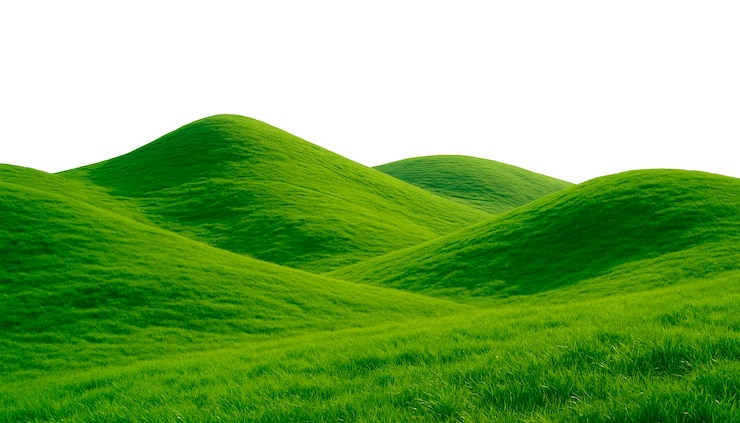 PSD le verdi colline sotto il sole