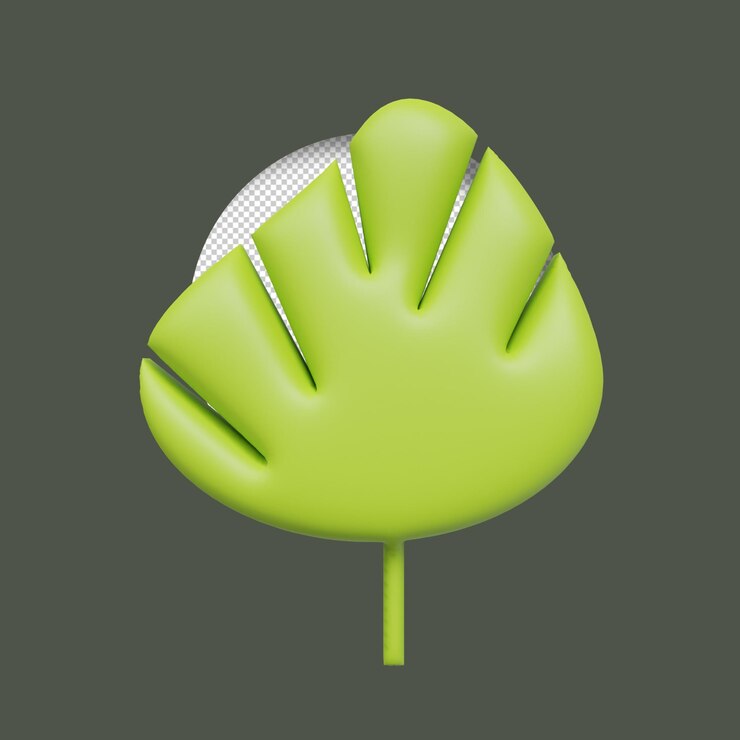 PSD leaf 3d render