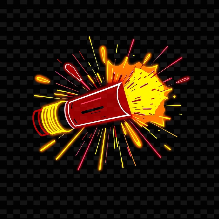PSD lean shot putter com shot neon lança design de arte com explosivo deco de cores misturadas vermelho e amarelo
