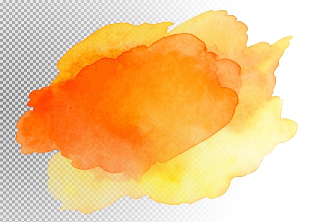 Lebendige Aquarellabstracte in orangefarbenen und gelben Tönen