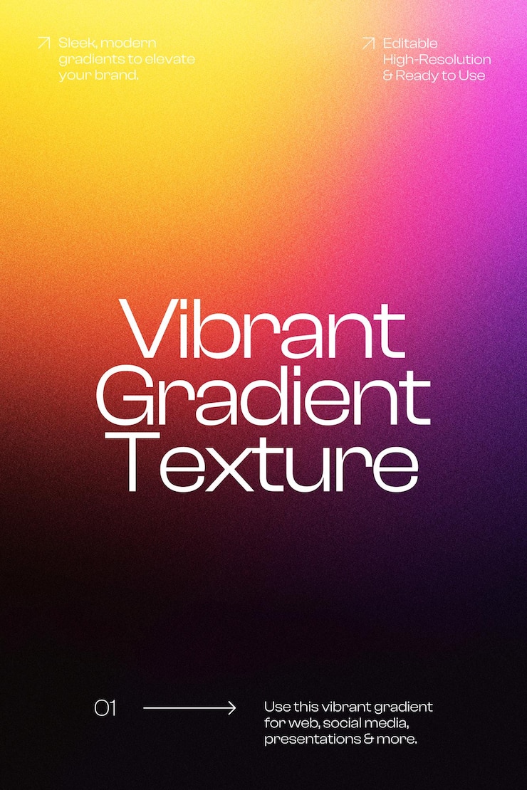 PSD lebendige gradient-textur für web-soziale medien und präsentationen