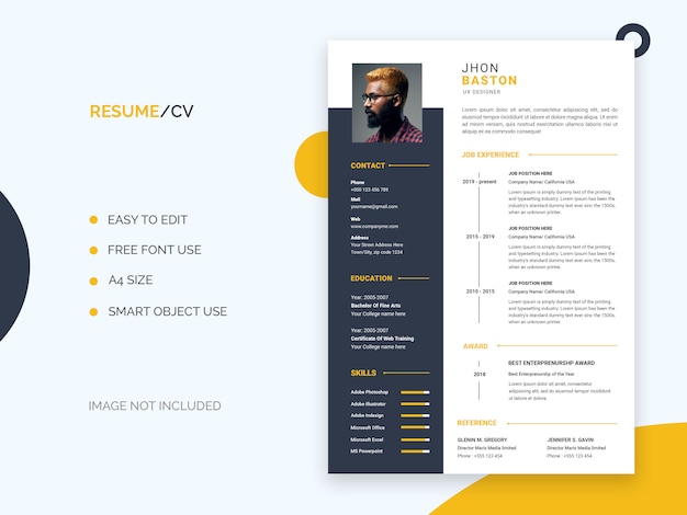 Lebenslauf oder CV-Vorlage