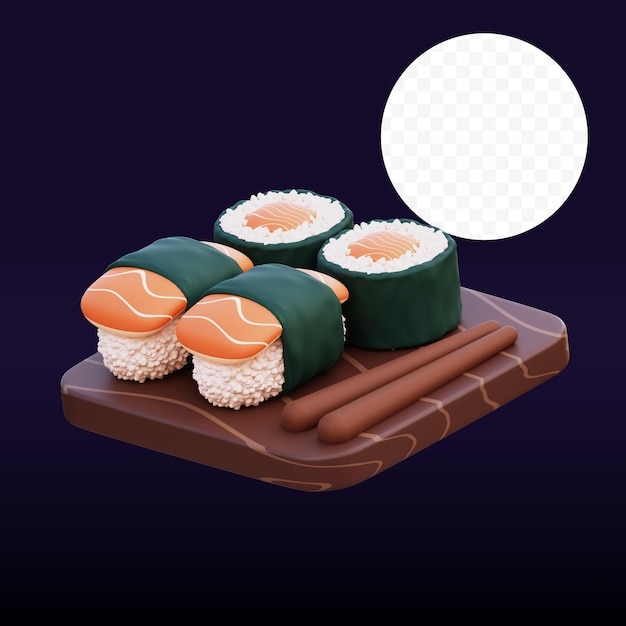 PSD lebensmittel-set 3d-grafische illustration