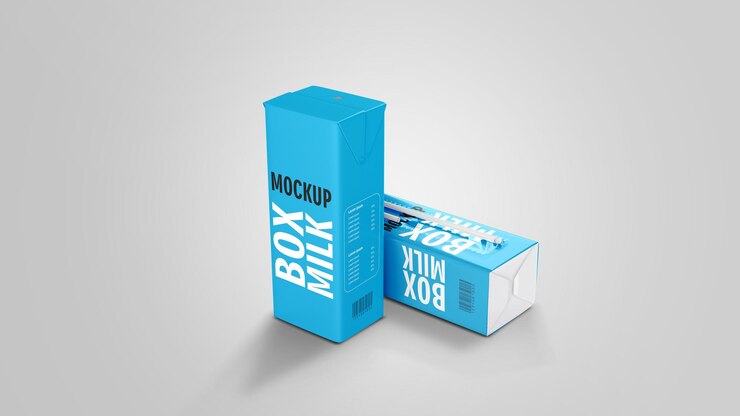 Leche de caja de maquillaje con paja 001