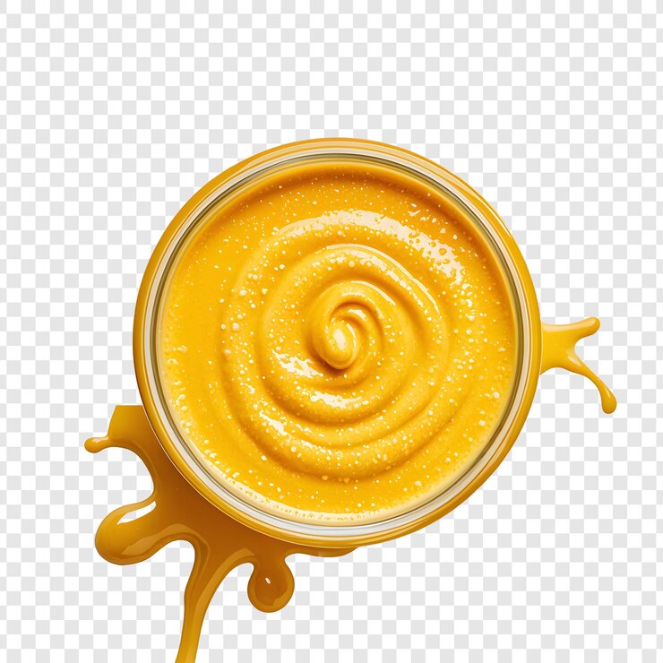 PSD leche dorada aislada en bg transparente