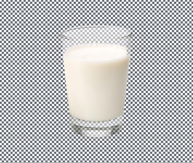Leche de vainilla fresca y sabrosa aislada sobre un fondo transparente