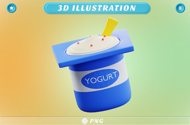 Leche de yogur de elaboración en 3d