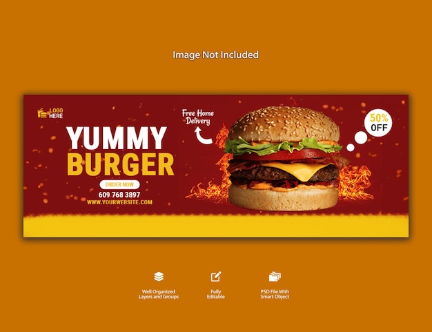 Leckere Burger-Banner-Design-Vorlage