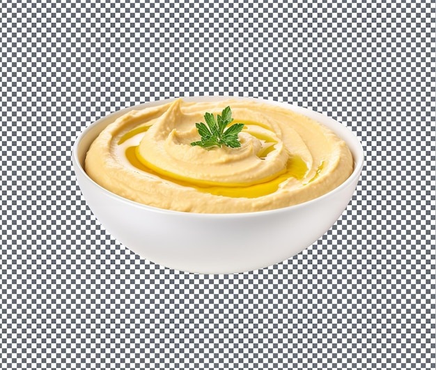 Leckerer und köstlicher hummus isoliert auf transparentem hintergrund