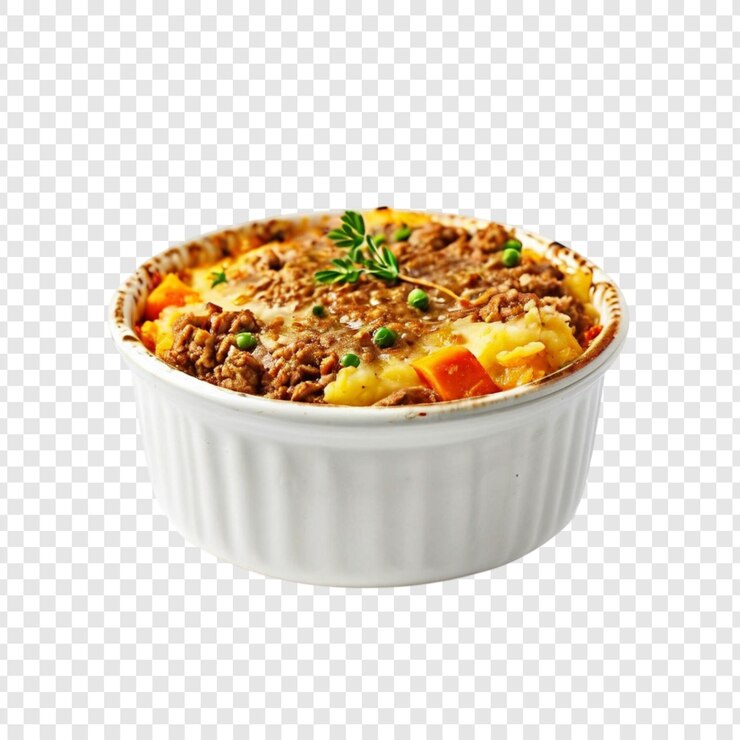 PSD leckeres cremiges kartoffelpüree hirtenkuchen gebackenes trostessen