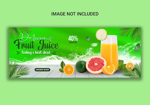 Leckeres fruchtsaft-facebook-banner-design