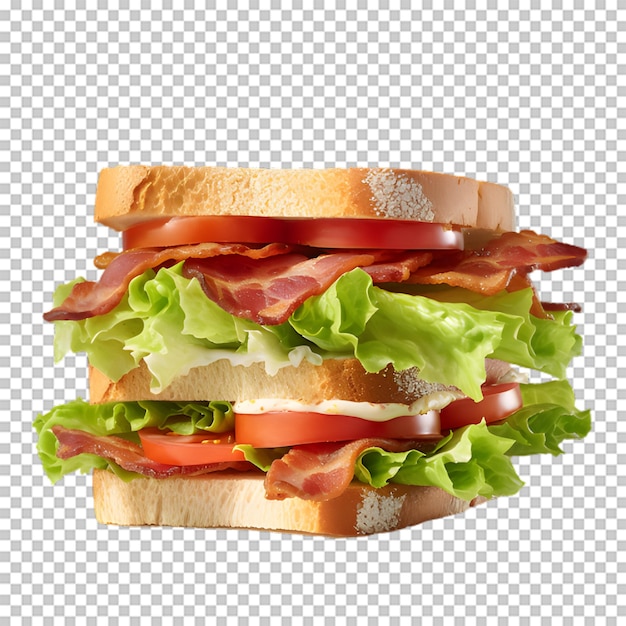 Leckeres sandwich-png isoliert auf transparentem hintergrund
